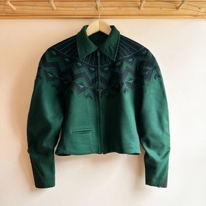 Claude Montana green and black jacket